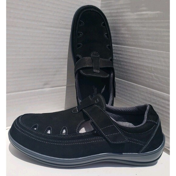 Orthofeet Serene T Strap 891  Black Orthopedic Adjustable Comfort Shoes 11EE - Picture 13 of 14